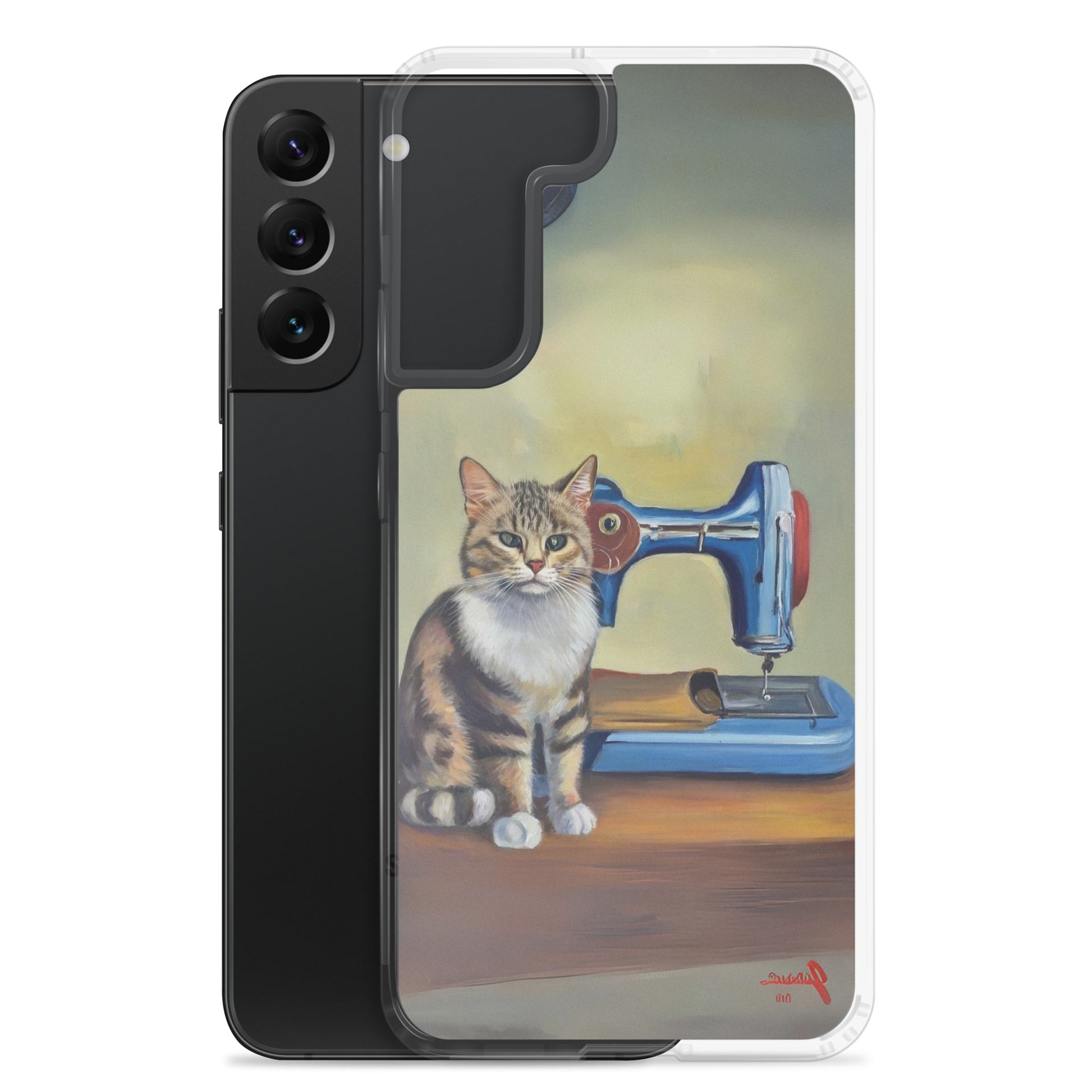 Samsung® Galaxy "Sewing Cats" Clear Phone Case Design – The Perfect Gift for People who Love to Sew