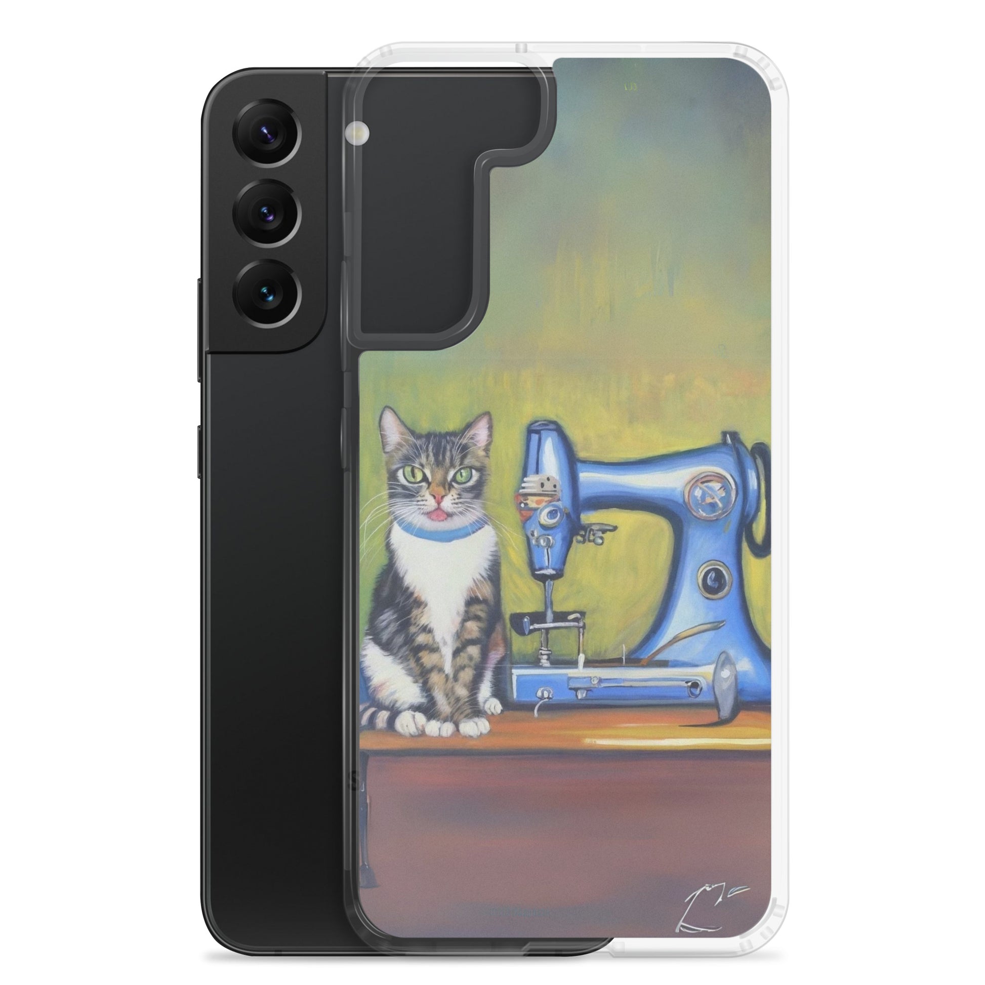 Samsung® Galaxy "Sewing Cats" Clear Phone Case Design – The Perfect Gift for People who Love to Sew