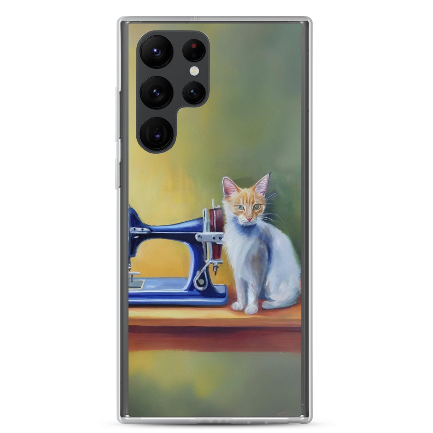 Samsung® Galaxy "Sewing Cats" Clear Phone Case Design – The Perfect Gift for People who Love to Sew