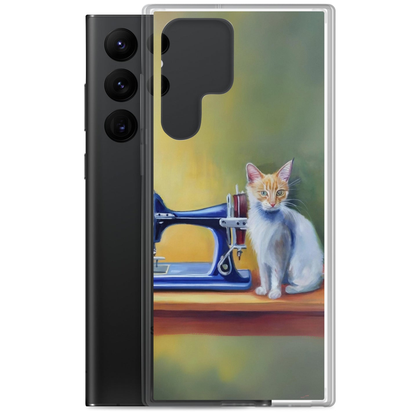 Samsung® Galaxy "Sewing Cats" Clear Phone Case Design – The Perfect Gift for People who Love to Sew