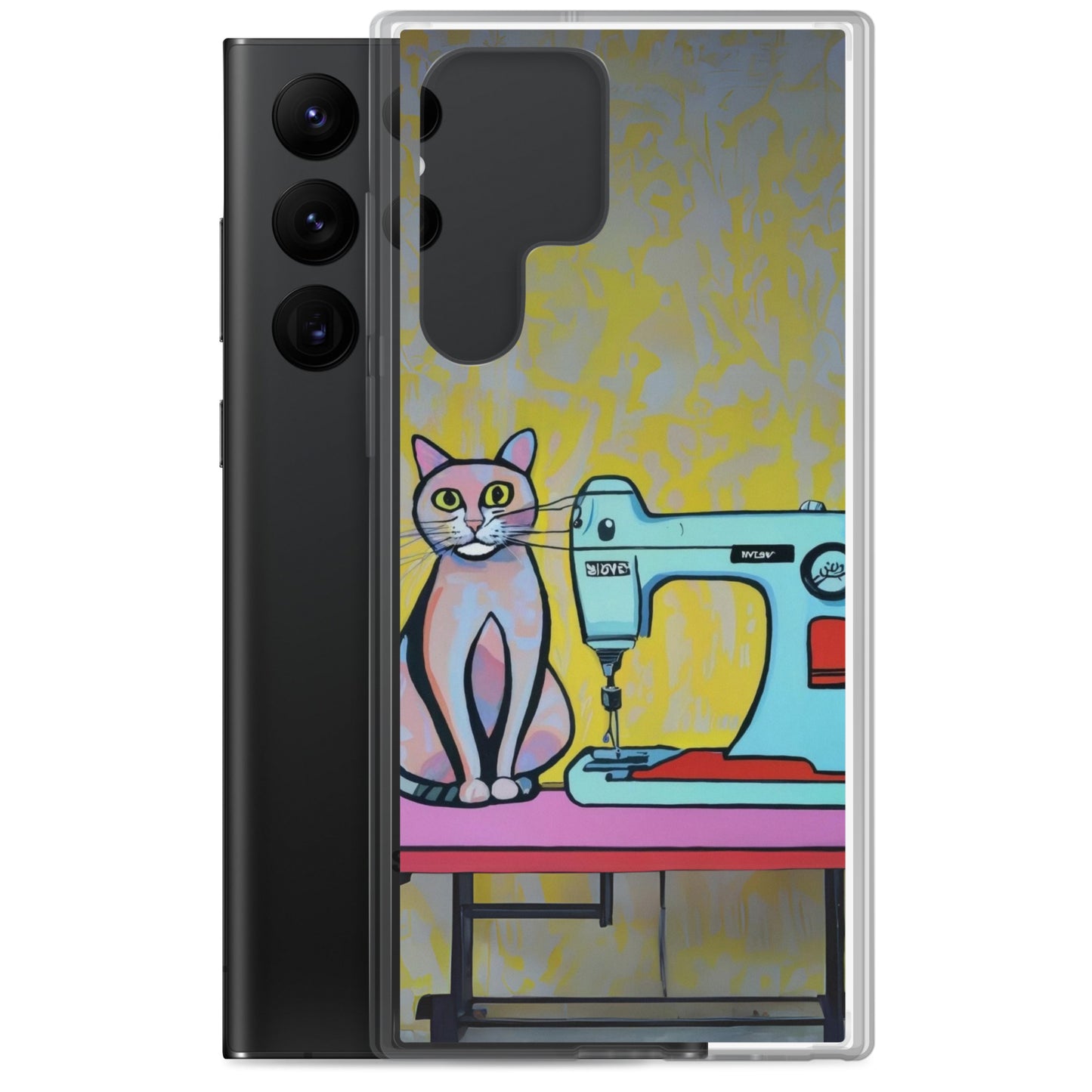 Samsung® Sewing Cats Clear Phone Case 8