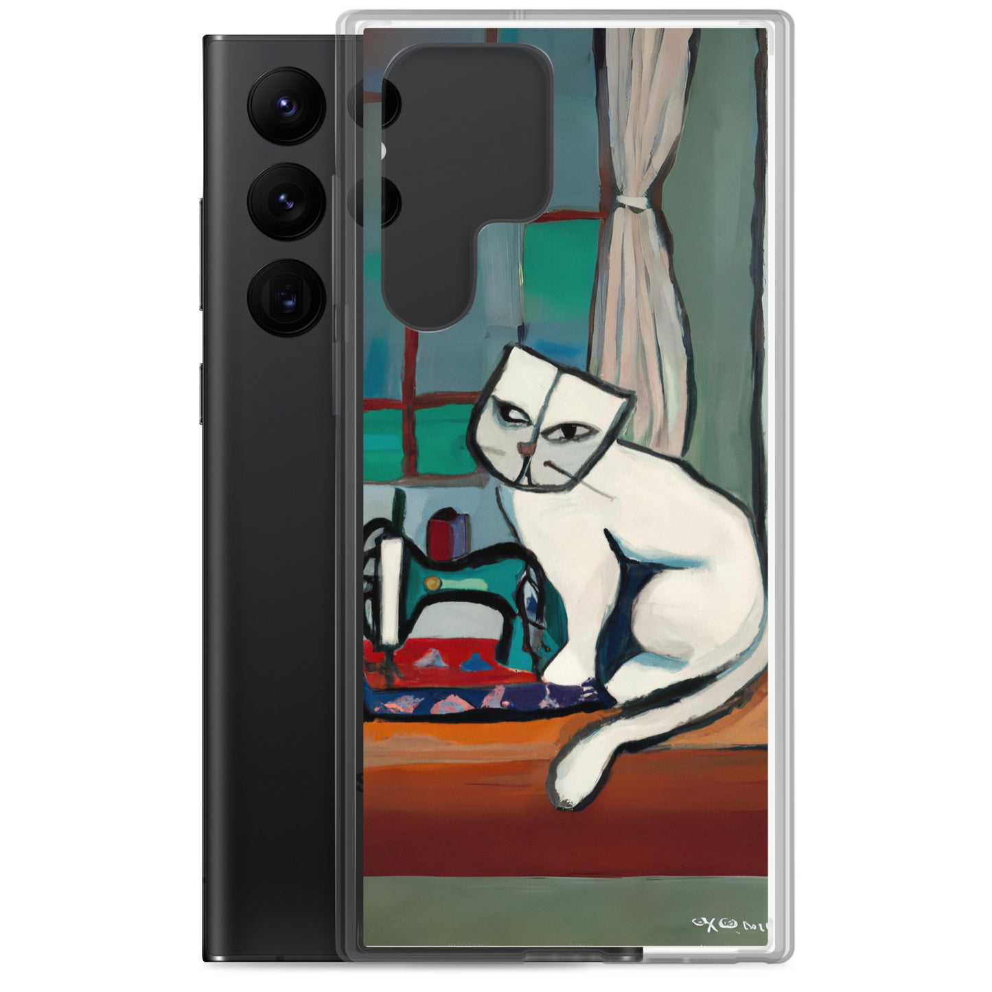 Samsung® Galaxy "Sewing Cats" Clear Phone Case Design – The Perfect Gift for People who Love to Sew