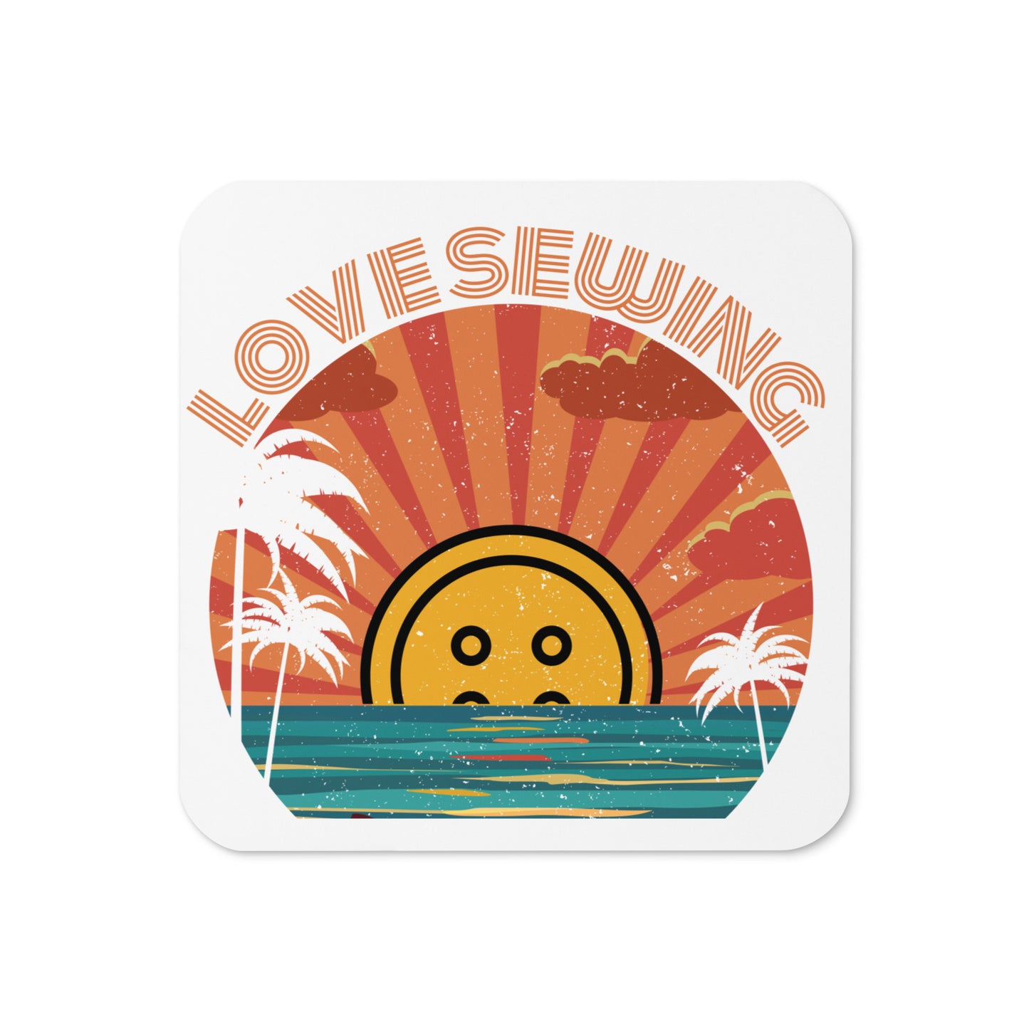 Tropical Love Sewing Cork-back Coaster