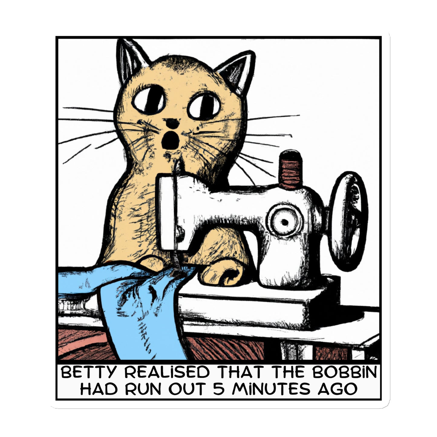 Betty Bobbin Cat Magnet