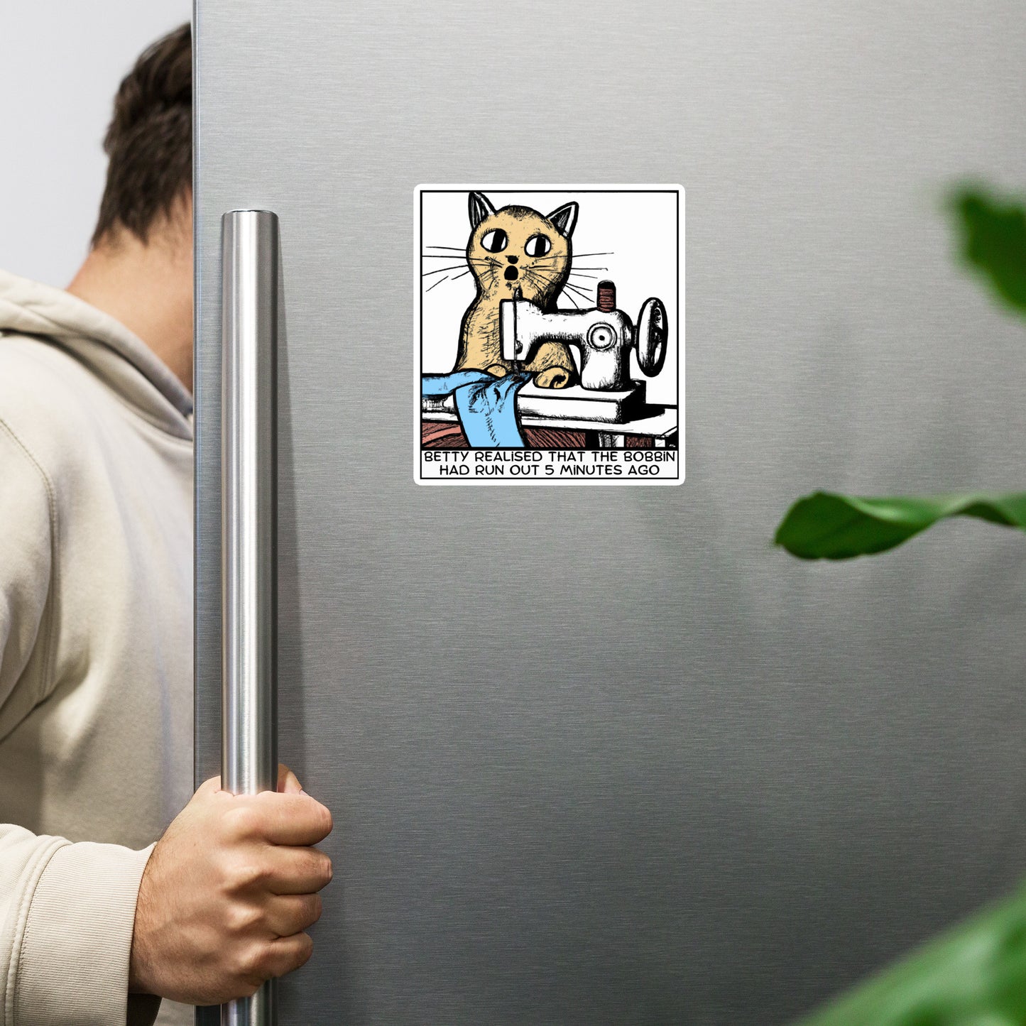 Betty Bobbin Cat Magnet