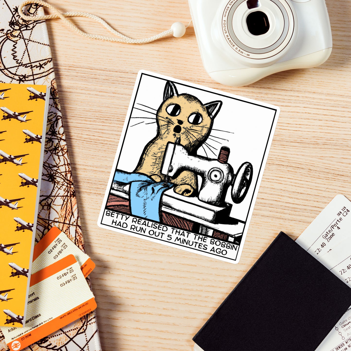 Betty Bobbin Cat Magnet