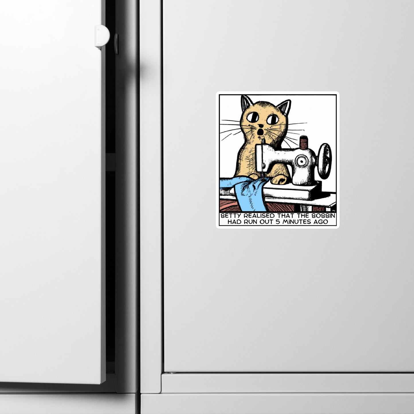 Betty Bobbin Cat Magnet