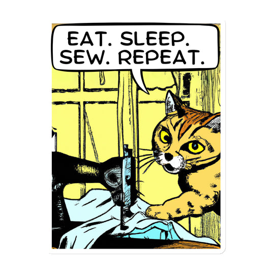 Eat. Sleep. Sew. Repeat. Magnet