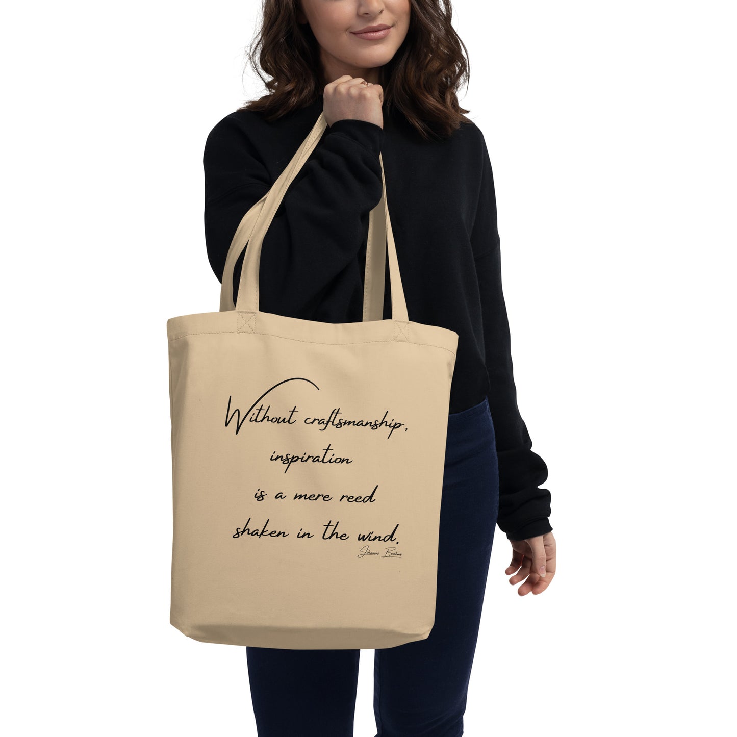 "Craftmanship" Inspirational Quote Graphic Tote Bag Oyster Gifts For People Who Sew