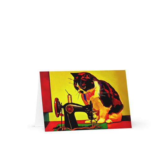 Sewing Cat 23 Blank Card