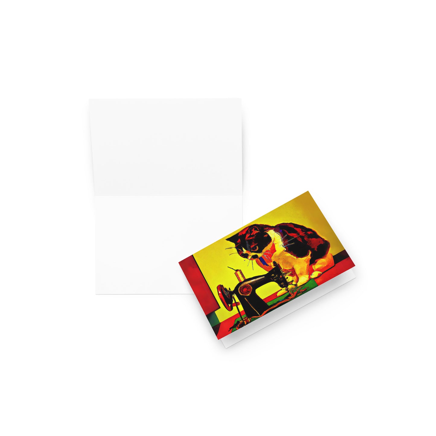 Sewing Cat 23 Blank Card