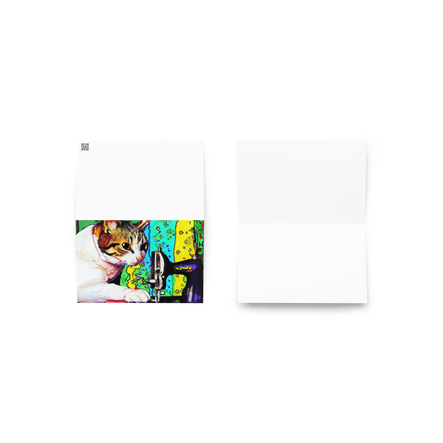 Sewing Cat 22 Blank Card