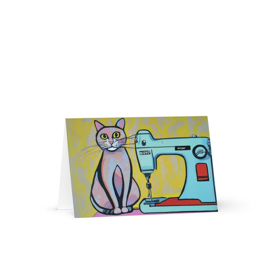 Sewing Cat 8 Blank Card