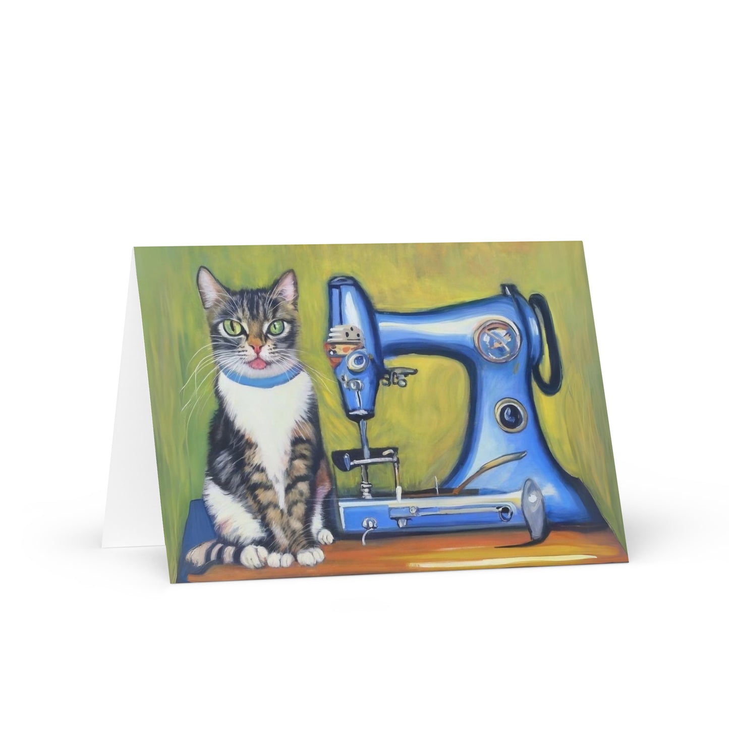 Sewing Cats Greeting card, birthday card for sewing enthusiast, teacher appreciation card, thank you card for cat loving friend