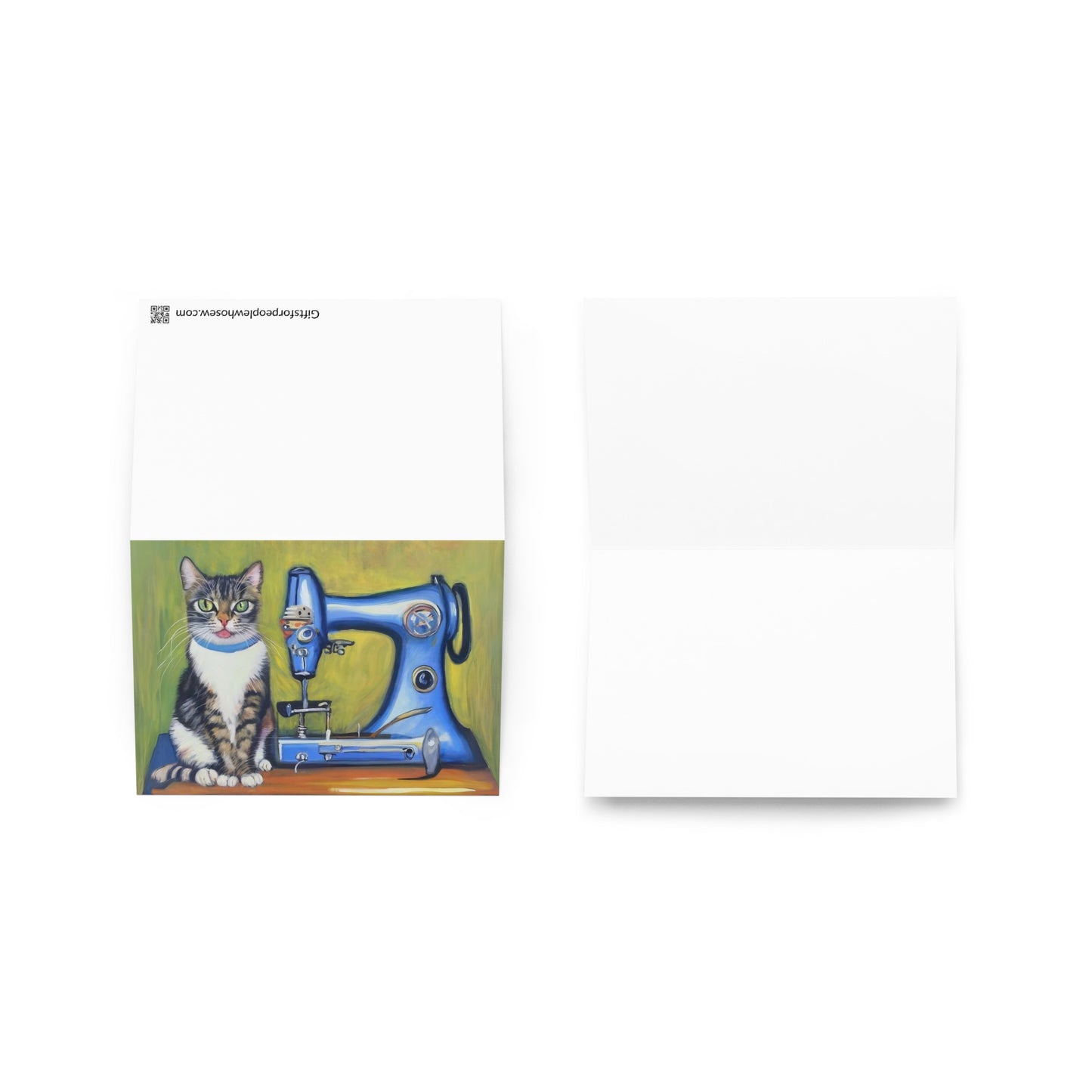 Sewing Cats Greeting card, birthday card for sewing enthusiast, teacher appreciation card, thank you card for cat loving friend