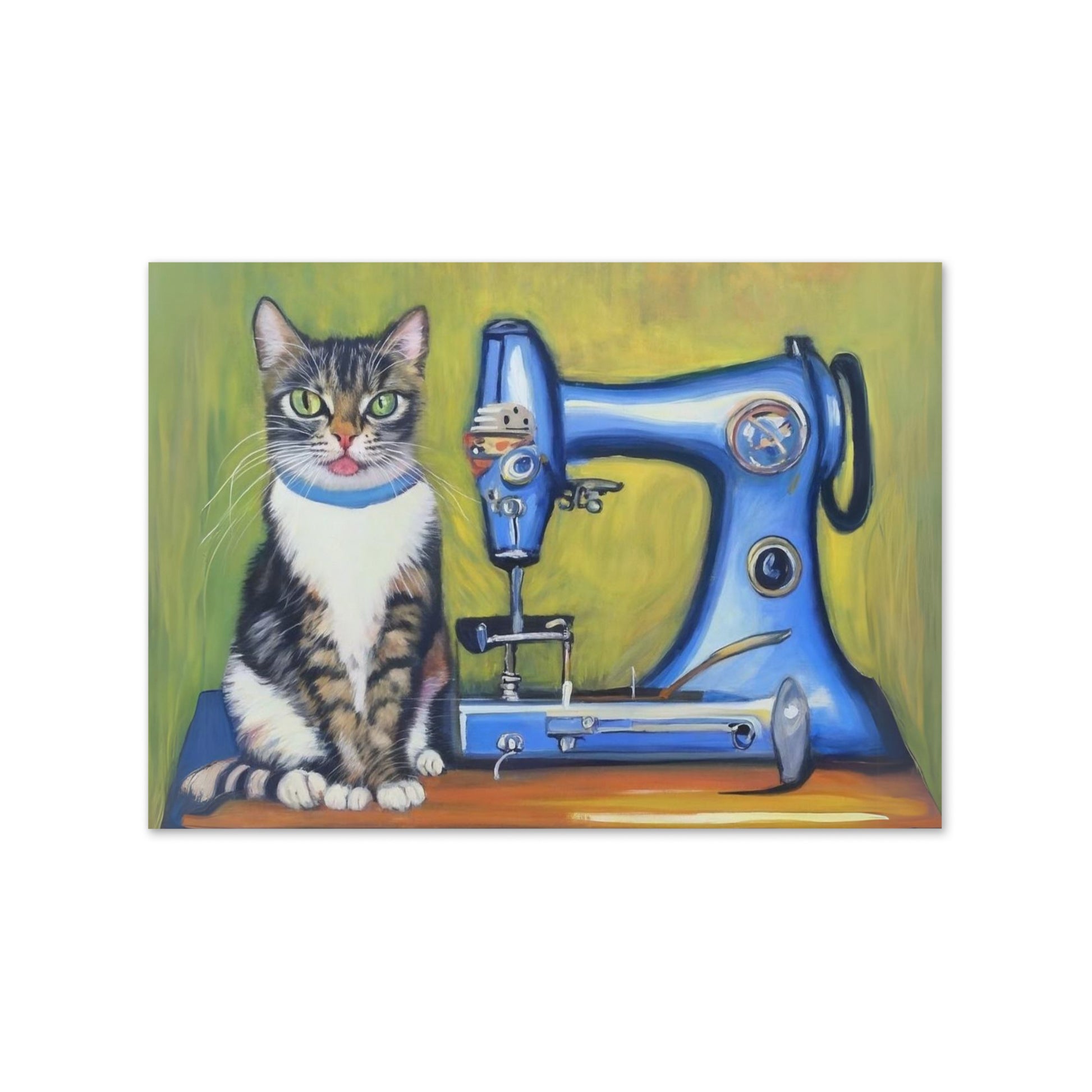 Sewing Cats Greeting card, birthday card for sewing enthusiast, teacher appreciation card, thank you card for cat loving friend