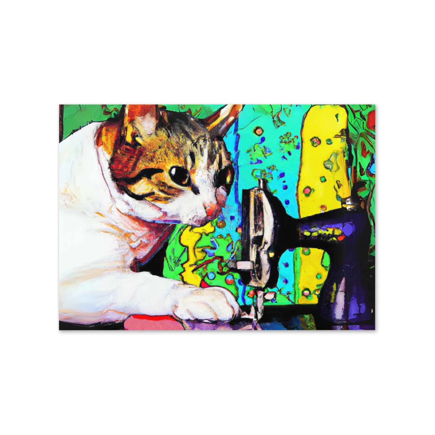 Sewing Cats 22 Greeting card, birthday card for sewing enthusiast, teacher appreciation card, thank you card for cat loving friend