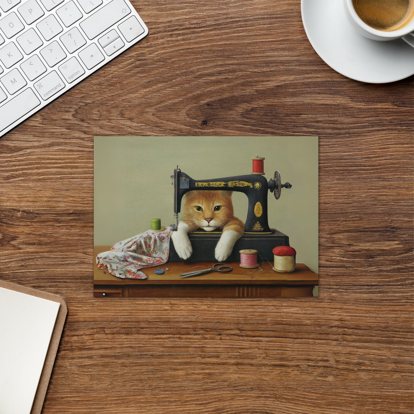 Sewing Cat 28 Greeting Card