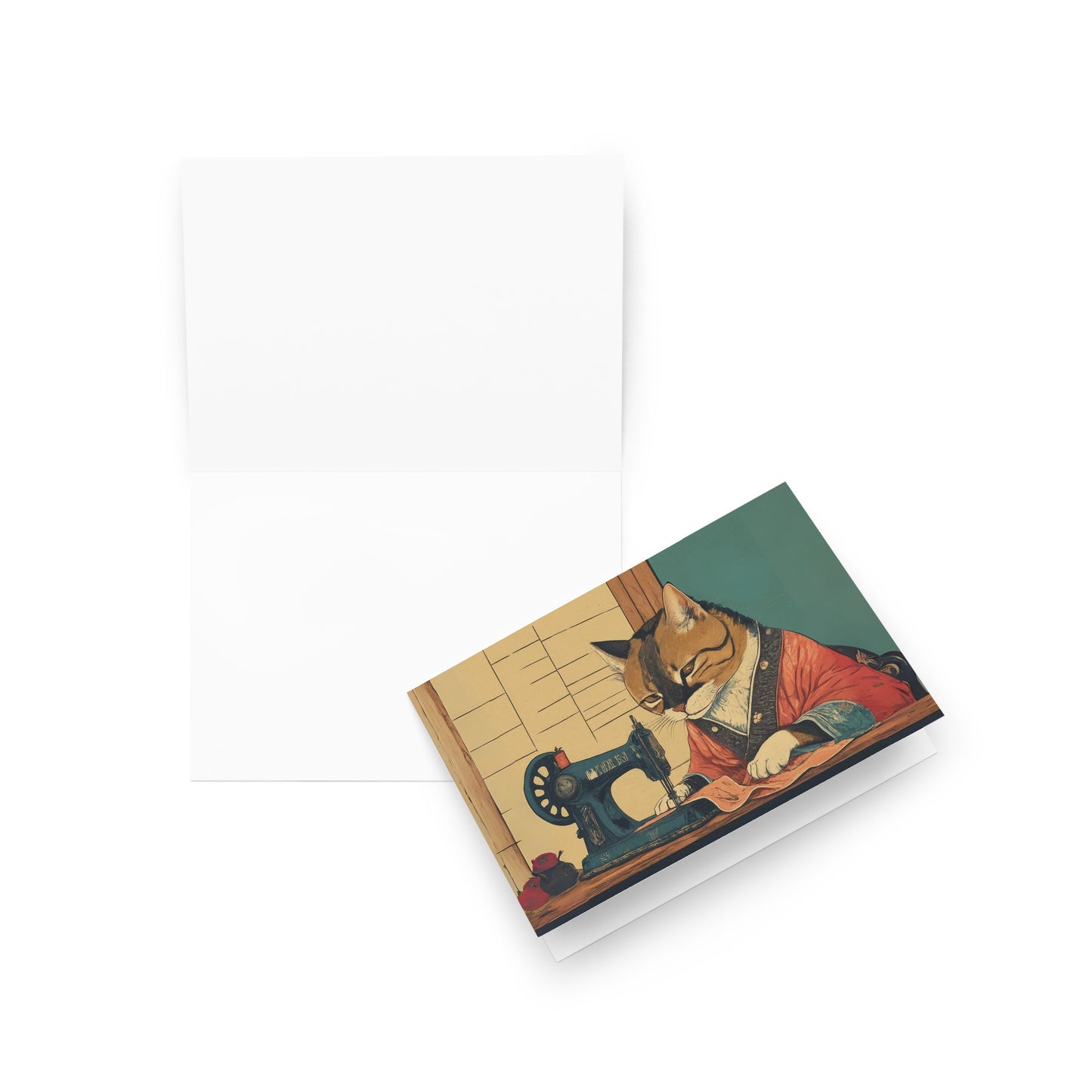 Tailor Cat Greeting Card