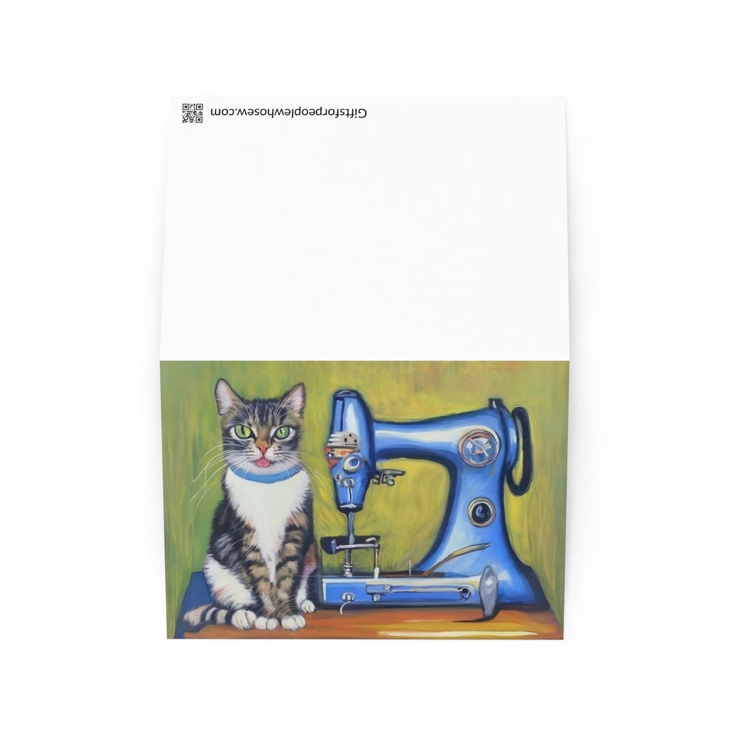 Sewing Cats Greeting card, birthday card for sewing enthusiast, teacher appreciation card, thank you card for cat loving friend