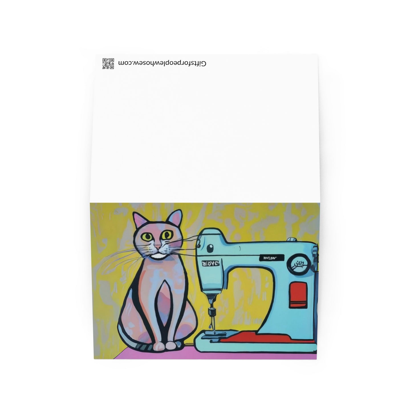 Sewing Cats Greeting card, birthday card for sewing enthusiast, teacher appreciation card, thank you card for cat loving friend