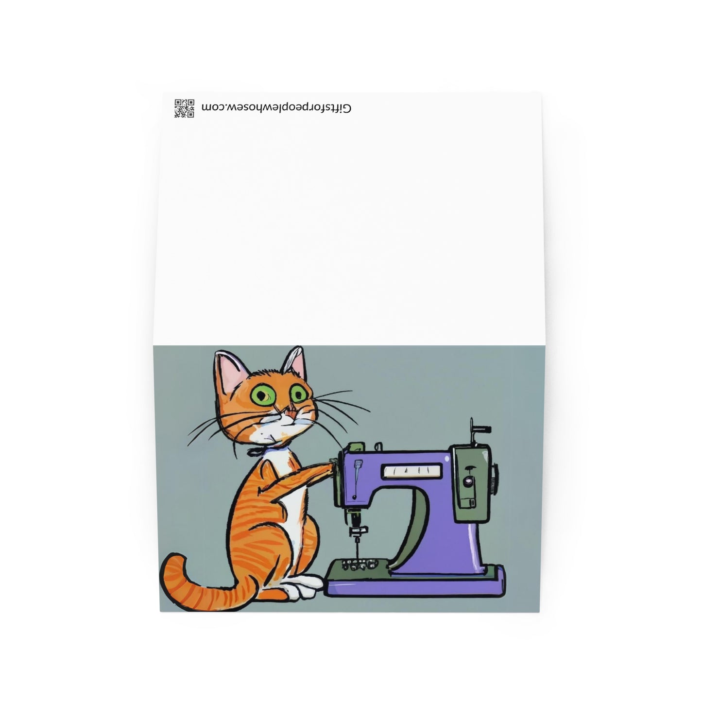 Sewing Cats Greeting card, birthday card for sewing enthusiast, teacher appreciation card, thank you card for cat loving friend