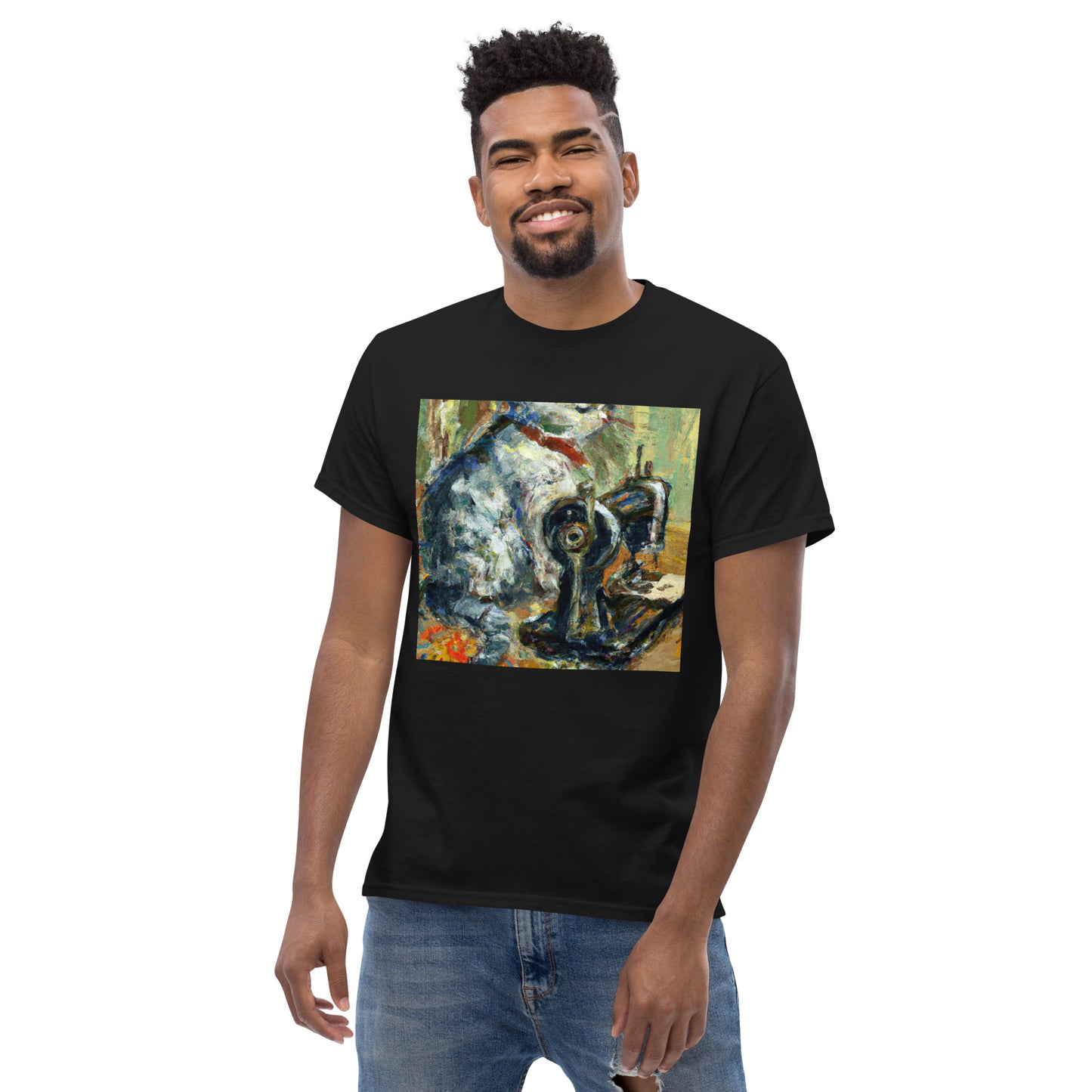 Men's T-shirt with "Sewing Cat" design – The Perfect Gift for People who Love to Sew