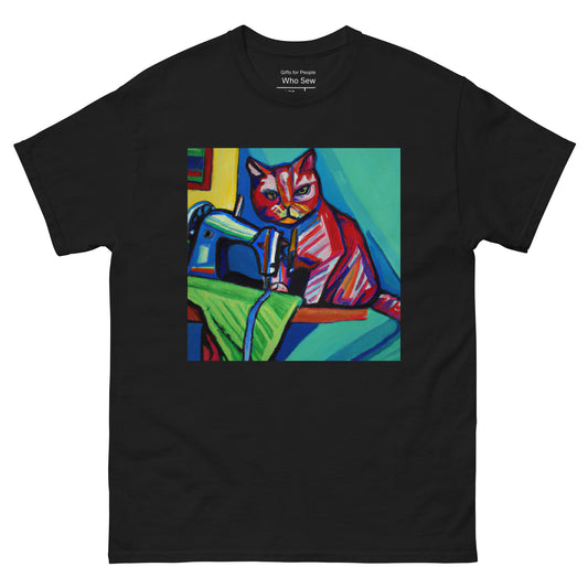 Men's T-shirt with "Sewing Cat" design – The Perfect Gift for People who Love to Sew