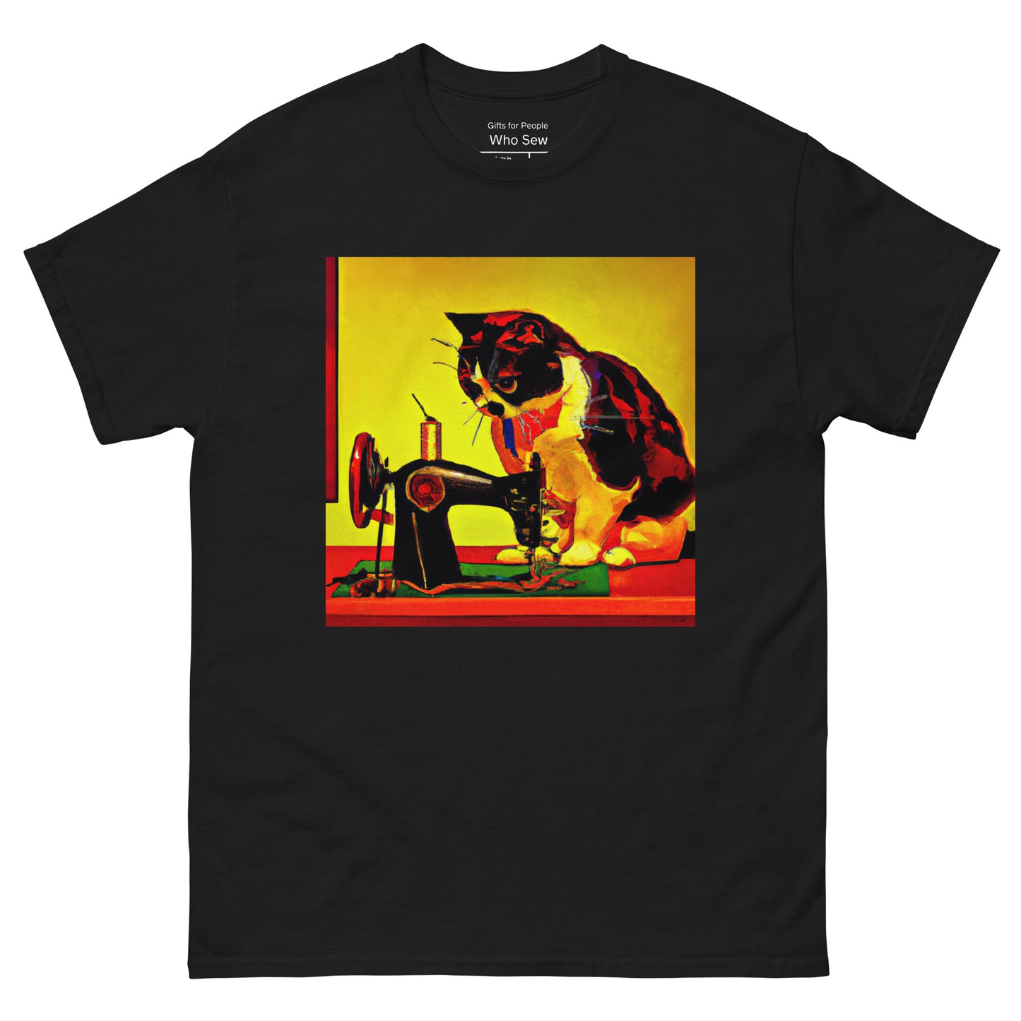 Men's T-shirt with "Sewing Cat" design – The Perfect Gift for People who Love to Sew