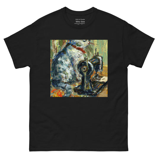 Men's T-shirt with "Sewing Cat" design – The Perfect Gift for People who Love to Sew