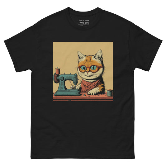 Men's T-shirt with "Sewing Cat" design – The Perfect Gift for People who Love to Sew