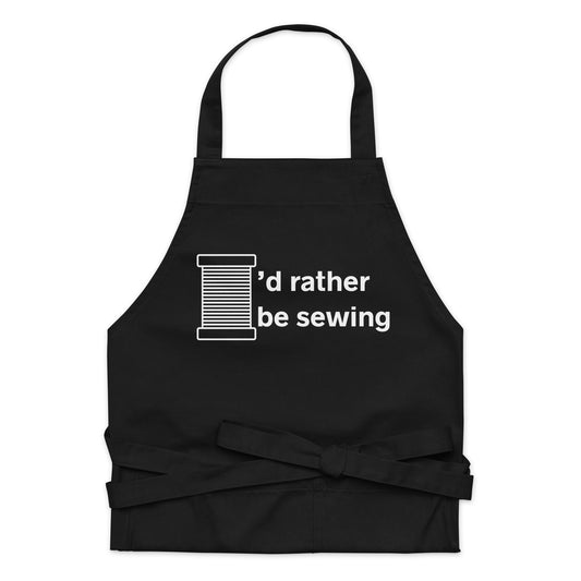 I'd Rather Be Sewing Spool Graphic Apron Gifts For People Who Sew