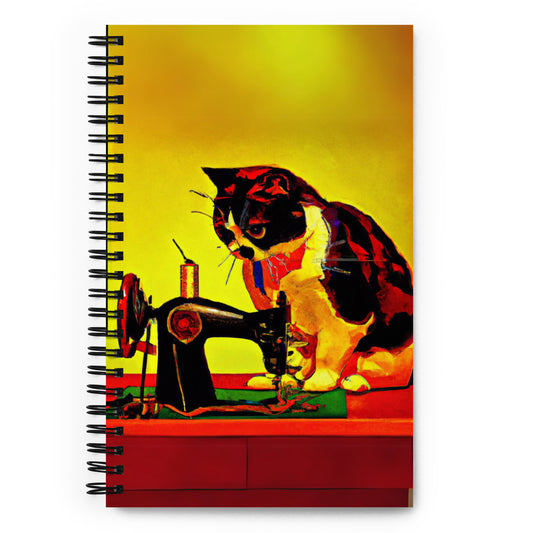 Spiral Notebook with "Sewing Cats" design – The Perfect Gift for People who Love to Sew