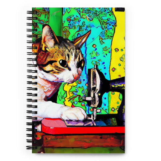 Spiral Notebook with "Sewing Cats" design – The Perfect Gift for People who Love to Sew