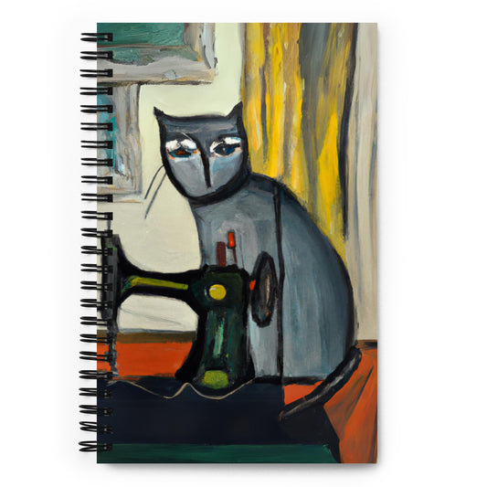 Spiral Notebook with "Sewing Cats" design – The Perfect Gift for People who Love to Sew