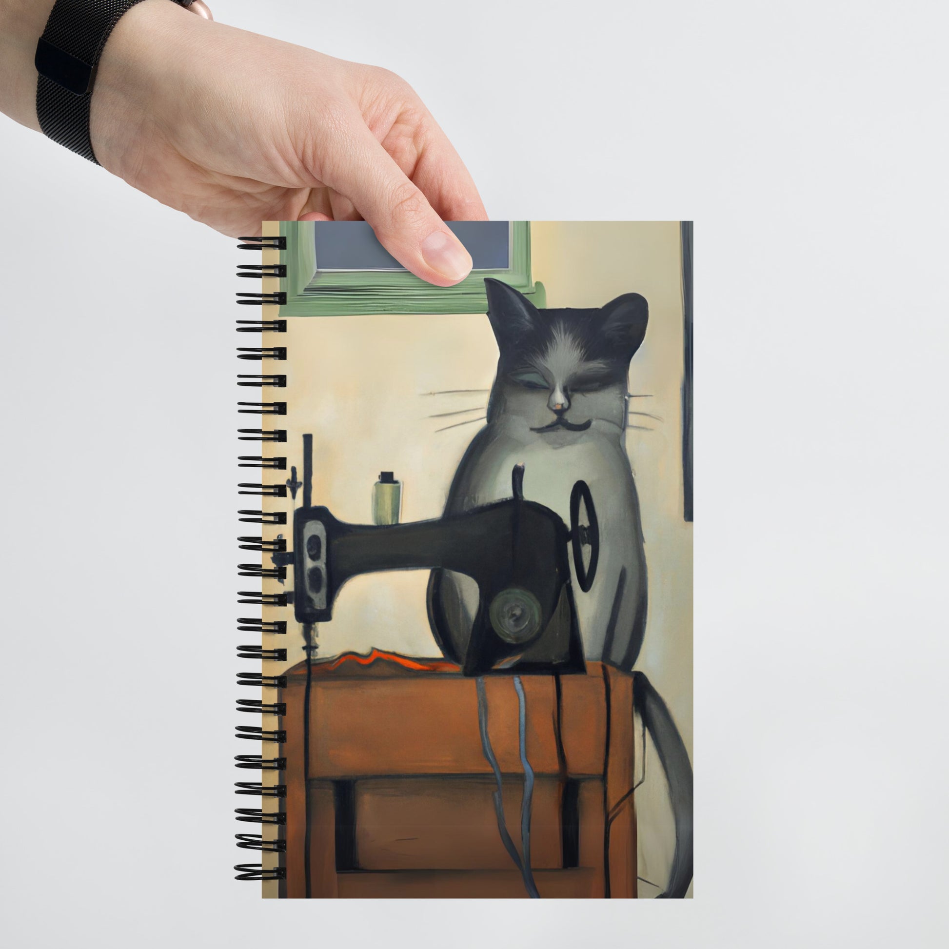 Spiral Notebook with "Sewing Cats" design – The Perfect Gift for People who Love to Sew