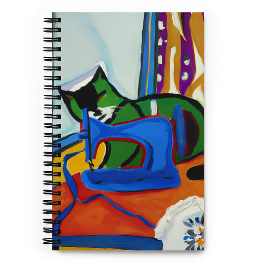 Spiral Notebook with "Sewing Cats" design – The Perfect Gift for People who Love to Sew