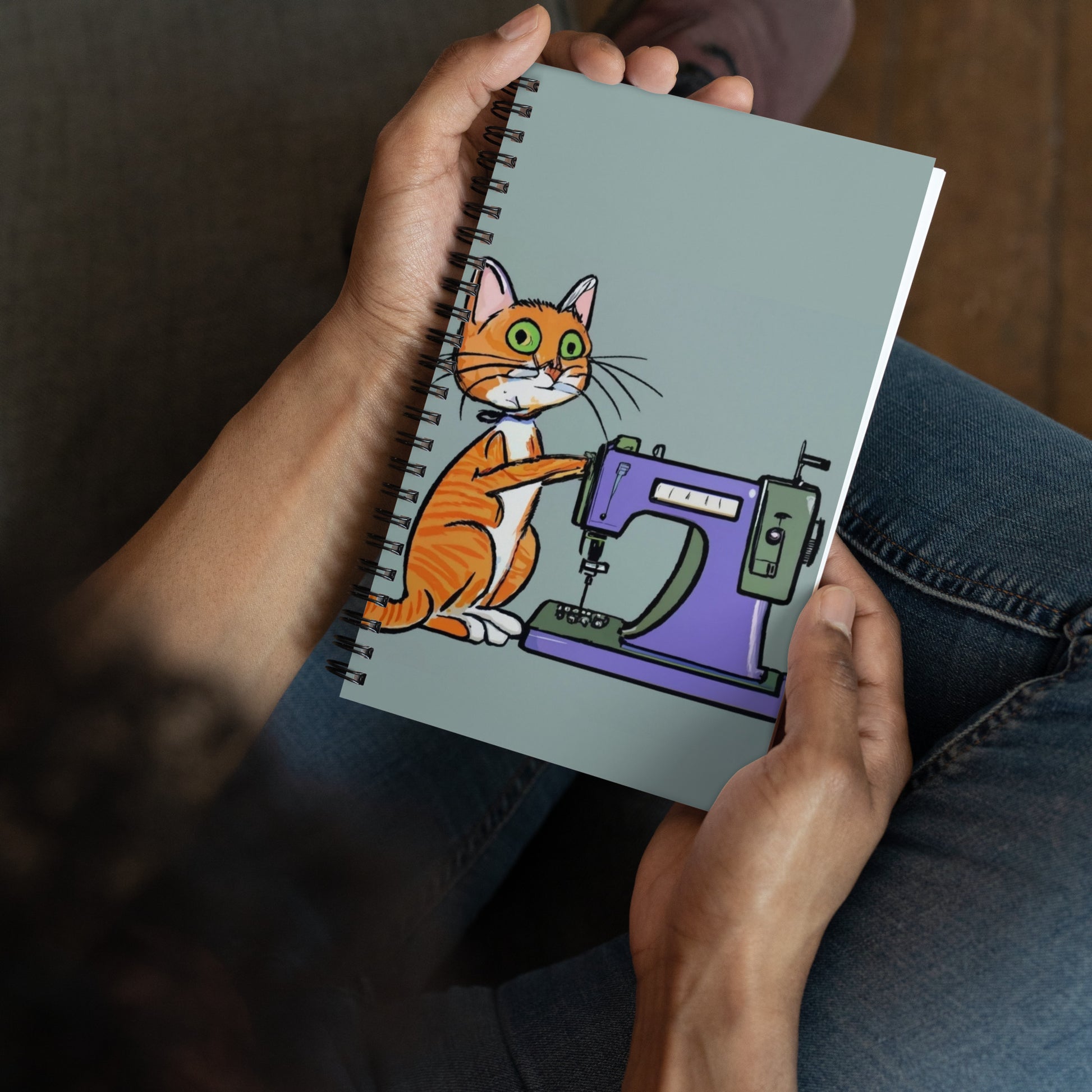 Spiral Notebook with "Sewing Cats" design – The Perfect Gift for People who Love to Sew