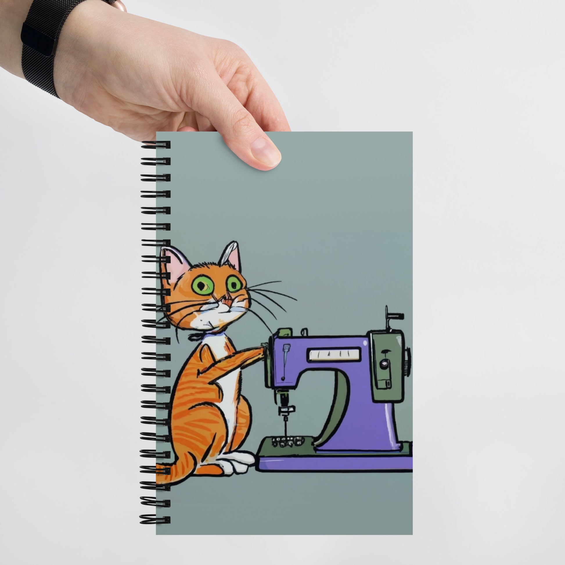 Spiral Notebook with "Sewing Cats" design – The Perfect Gift for People who Love to Sew