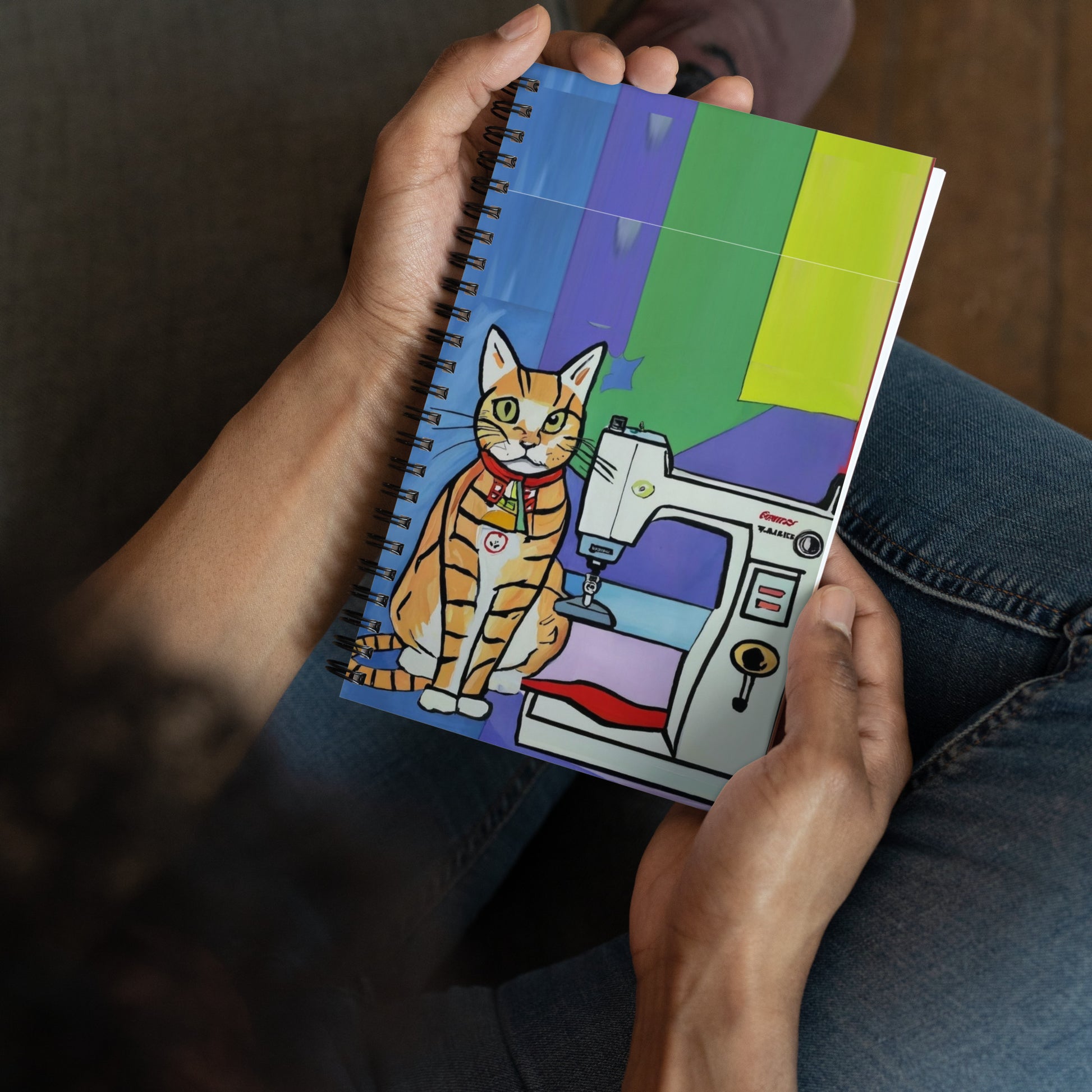 Spiral Notebook with "Sewing Cats" design – The Perfect Gift for People who Love to Sew