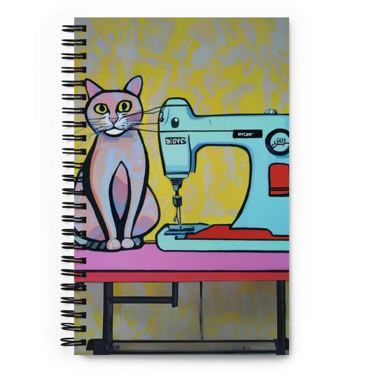 Spiral Notebook with "Sewing Cats" design – The Perfect Gift for People who Love to Sew