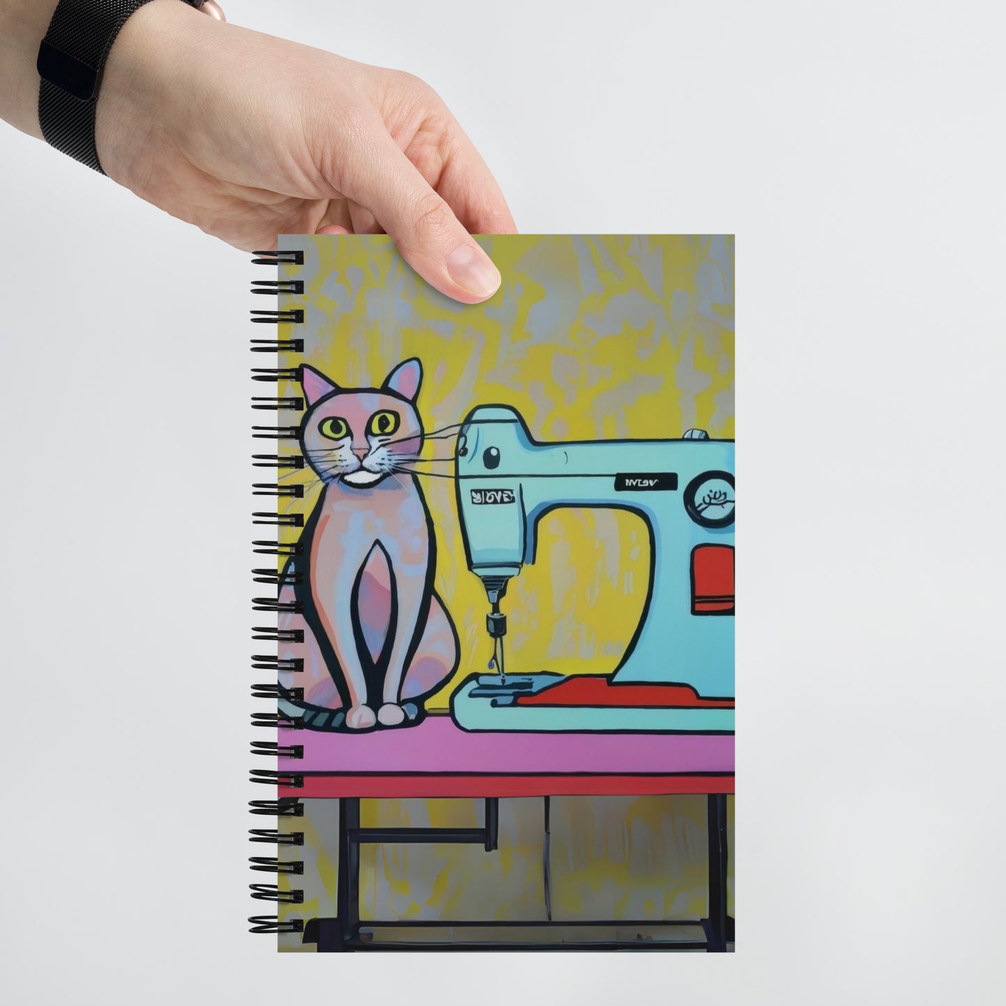 Spiral Notebook with "Sewing Cats" design – The Perfect Gift for People who Love to Sew