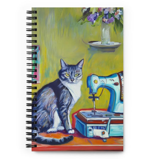 Spiral Notebook with "Sewing Cats" design – The Perfect Gift for People who Love to Sew