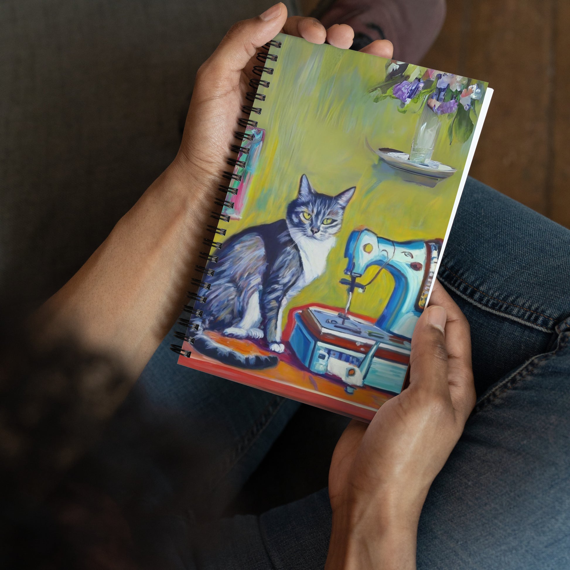 Spiral Notebook with "Sewing Cats" design – The Perfect Gift for People who Love to Sew