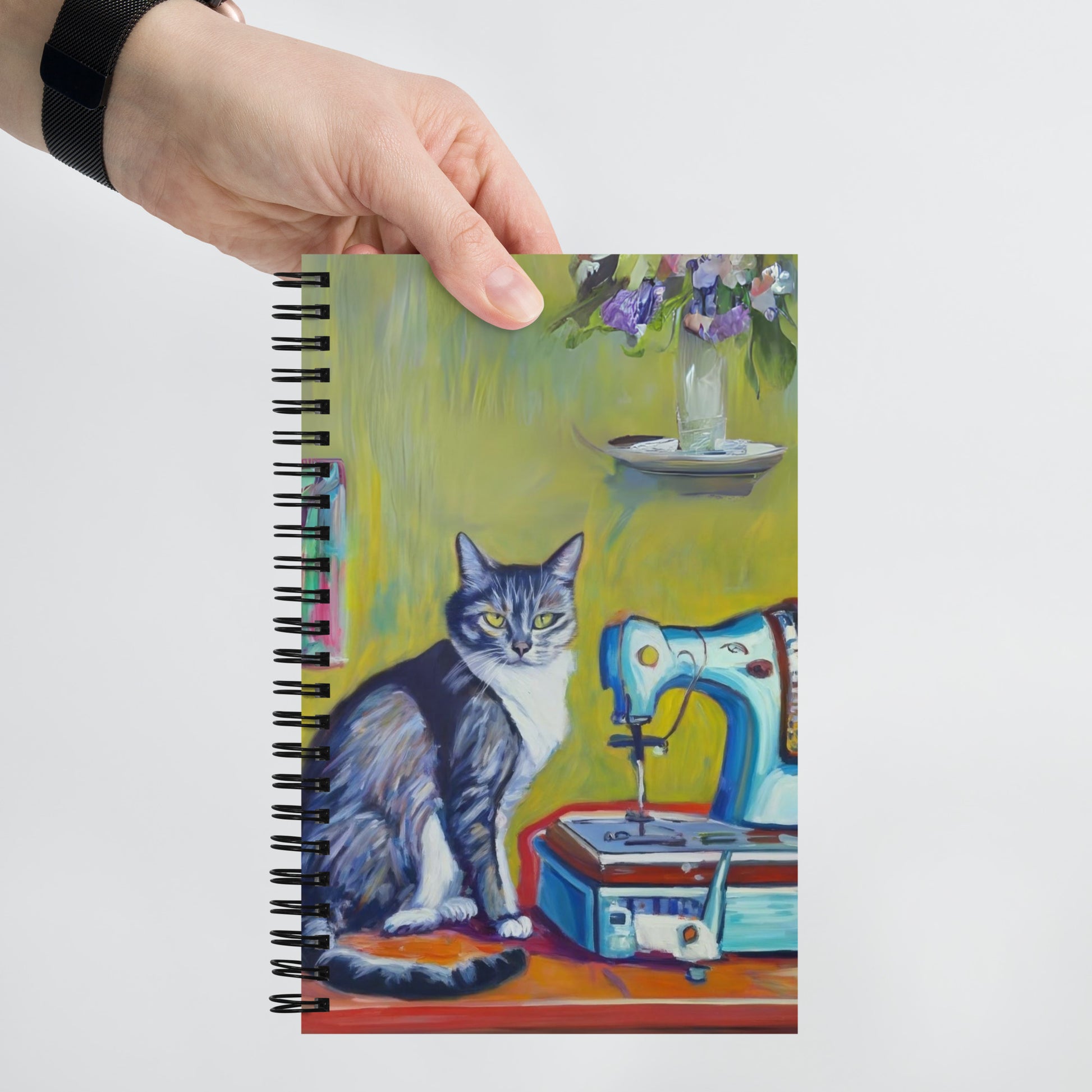 Spiral Notebook with "Sewing Cats" design – The Perfect Gift for People who Love to Sew