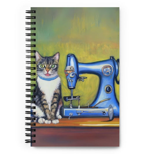 Spiral Notebook with "Sewing Cats" design – The Perfect Gift for People who Love to Sew