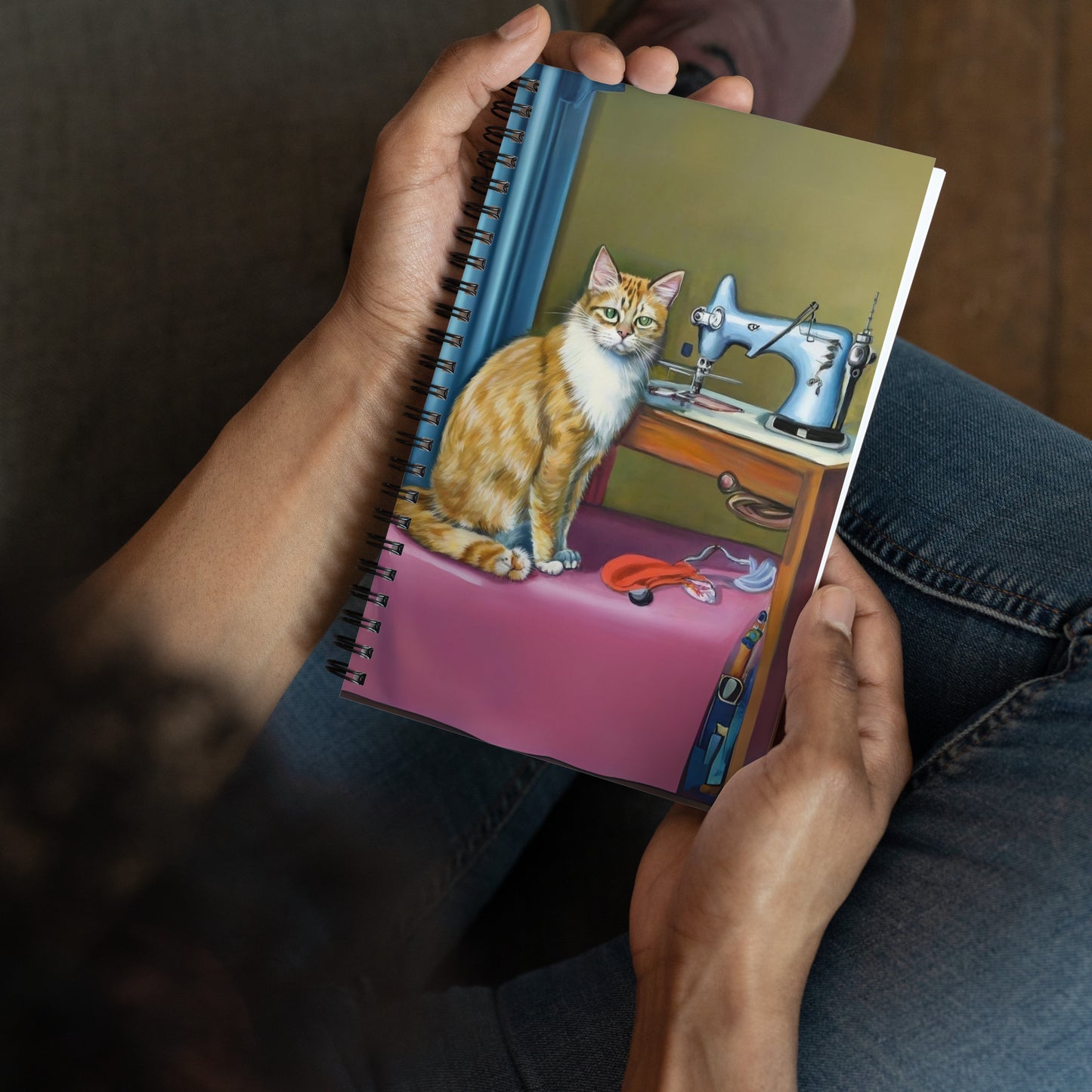 Spiral Notebook with "Sewing Cats" design – The Perfect Gift for People who Love to Sew