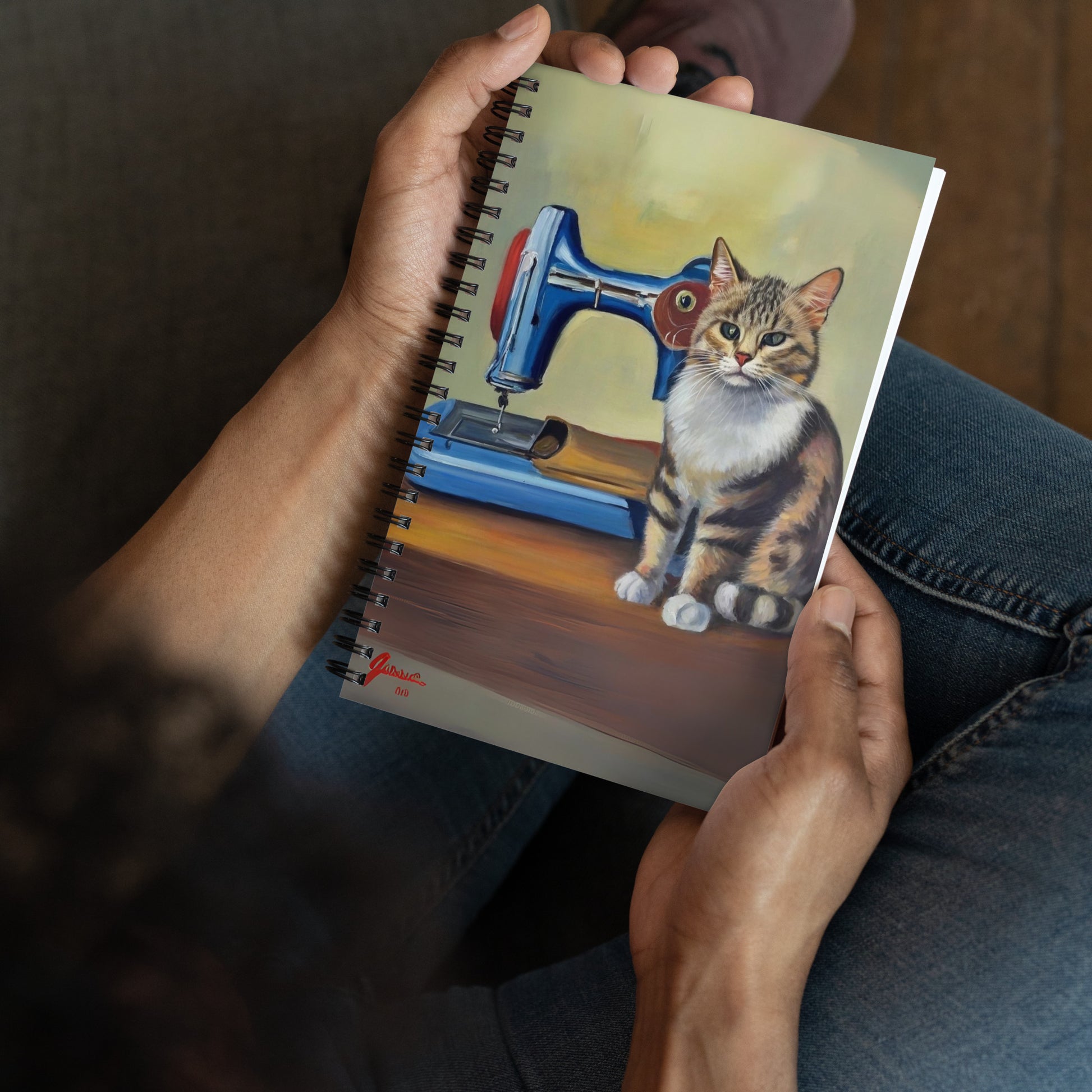 Spiral Notebook with "Sewing Cats" design – The Perfect Gift for People who Love to Sew