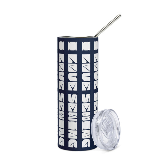 Navy Tumbler  with "I love sewing" design, the perfect gift for people who sew