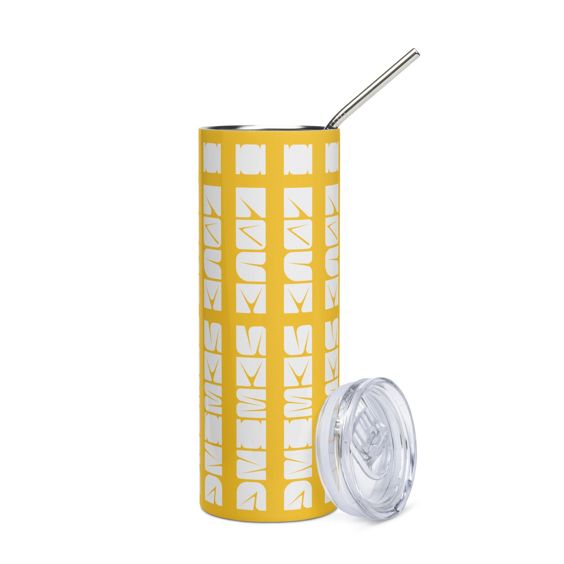 Yellow Tumbler  with "I love sewing" design, the perfect gift for people who sew